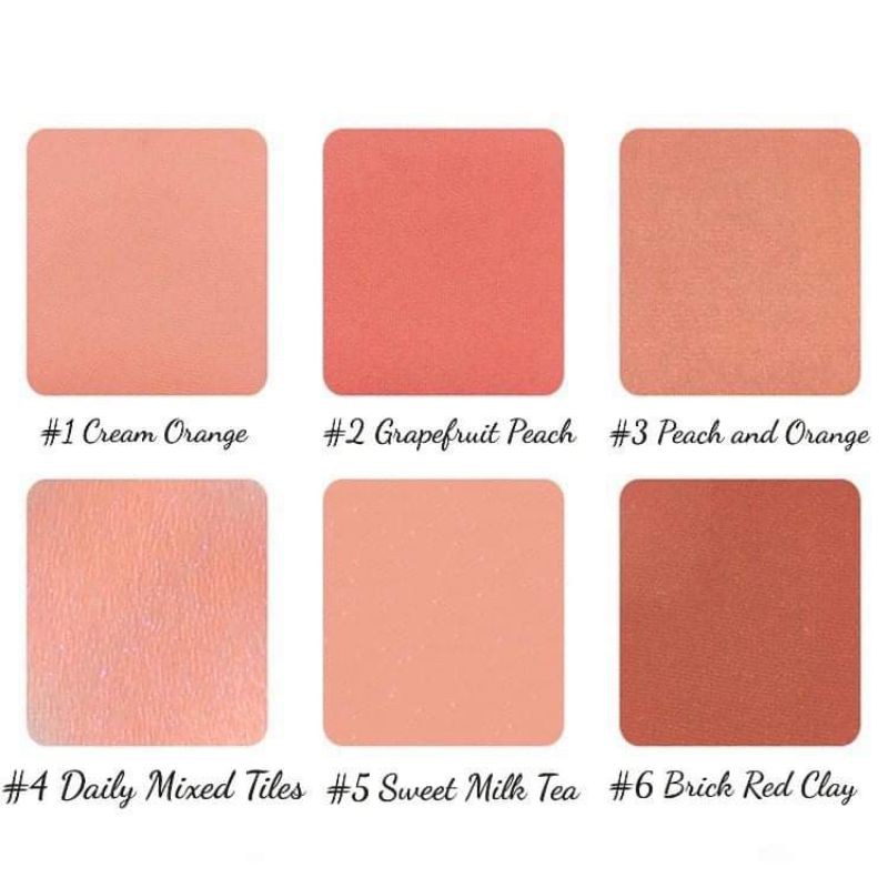 HOT TAOBAO Phấn Má Hồng COLOR GEOMETRY BLUSH Tone Hàn Quốc Lì Lâu Trôi Phấn Kiềm Dầu Nội Địa Trung Make Up Màu Mắt