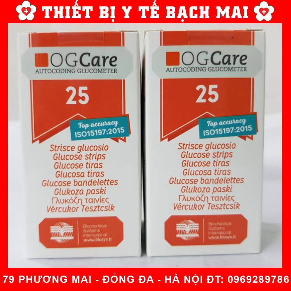 [DATE XA] Que Thử Đường Huyết Og Care - Hộp 25 Que