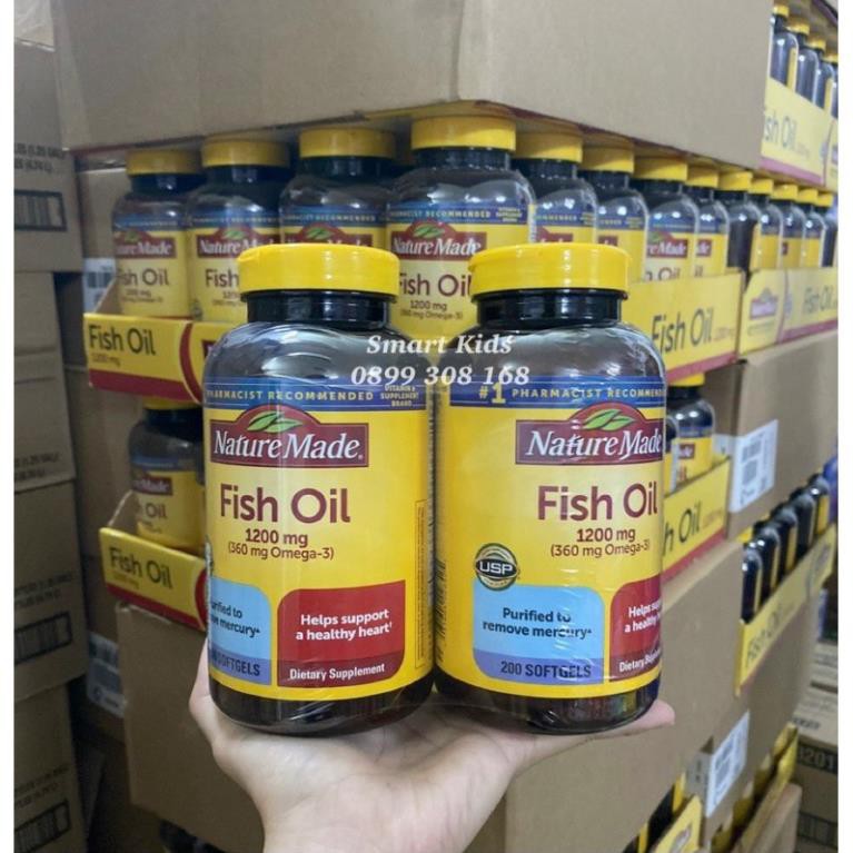 Viên dầu cá Nature Made Fish Oil 1200mg hộp 200 viên