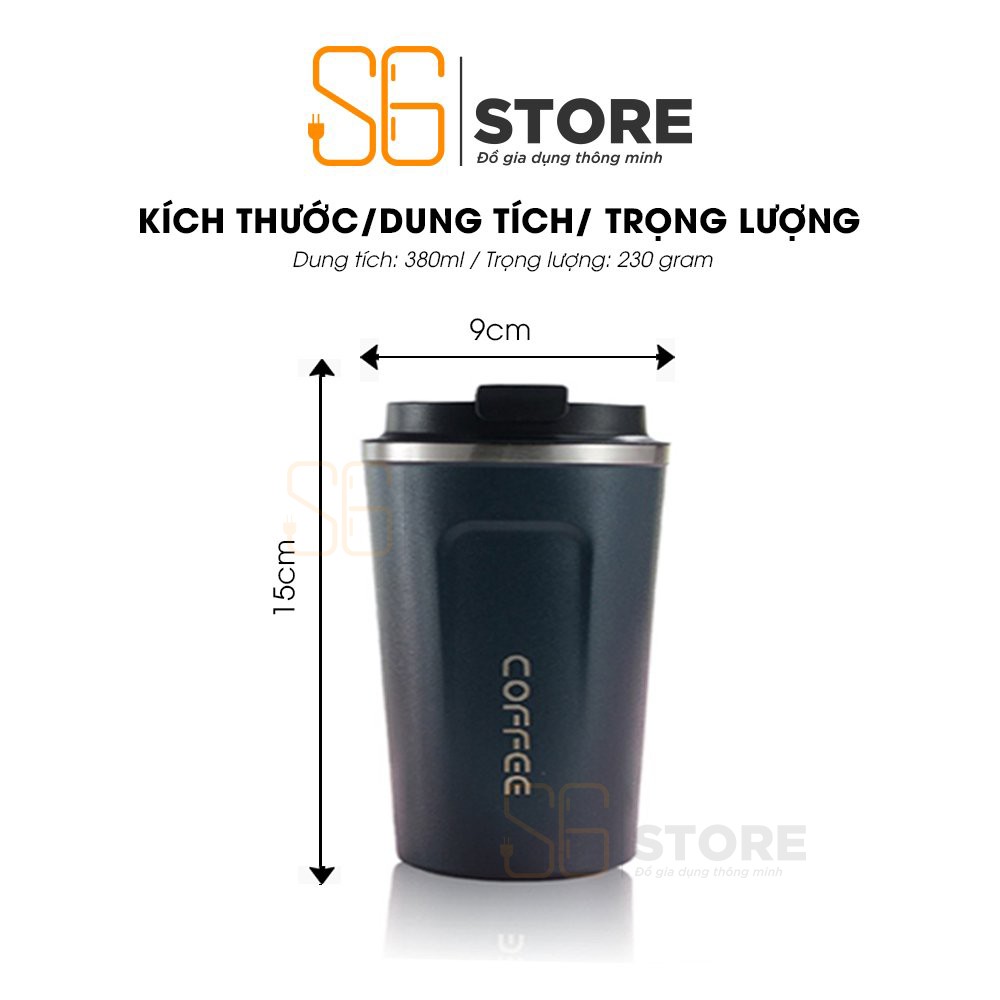 Ly cốc giữ nhiệt coffee S6 có khắc tên lõi inox 304 bền đẹp pha cà phê giữ nhiệt đến 8h chống tràn trà cafe