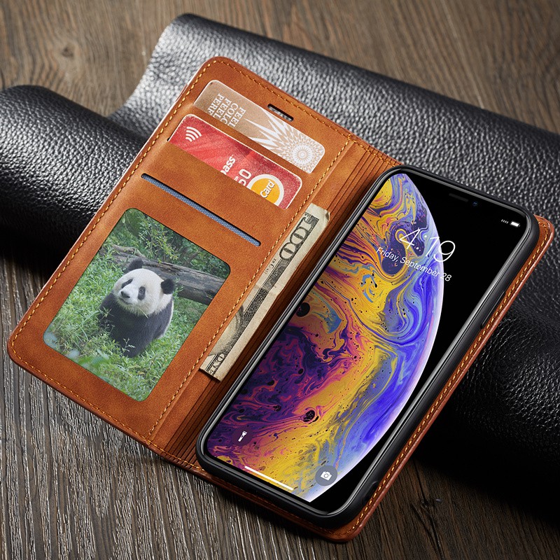 Bao da điện thoại màu trơn đơn giản cho iPhone 6 6s 7 8G Plus X Xs Max XR | BigBuy360 - bigbuy360.vn
