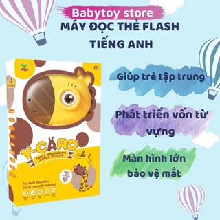Máy đọc thẻ flashcard tiếng anh cho bé hình hươu caocổ, đồ chơi giáo dục sớm - phát triển ngôn ngữ- từ vựng- babytoy2021