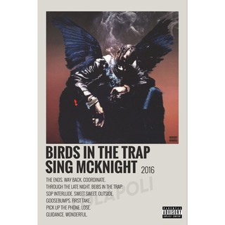 Tấm áp phích in hình Birds in The Trap Sing McKnight Album Travis Scott