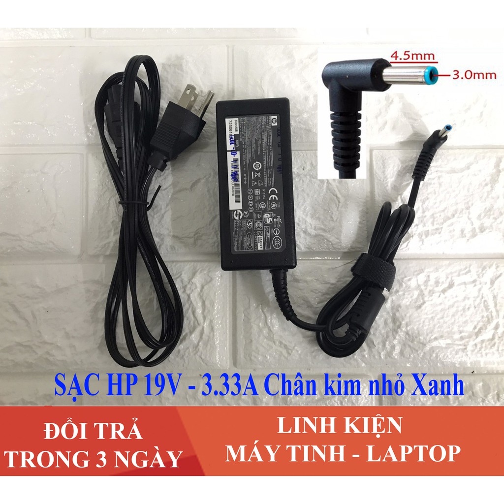 💥Sạc Laptop HP 19.5 - 3.33A Chân kim nhỏ (4.5mm x 3.0mm) chính hãng kèm dây nguồn [FREE SHIP ĐƠN TỪ 50K] | WebRaoVat - webraovat.net.vn