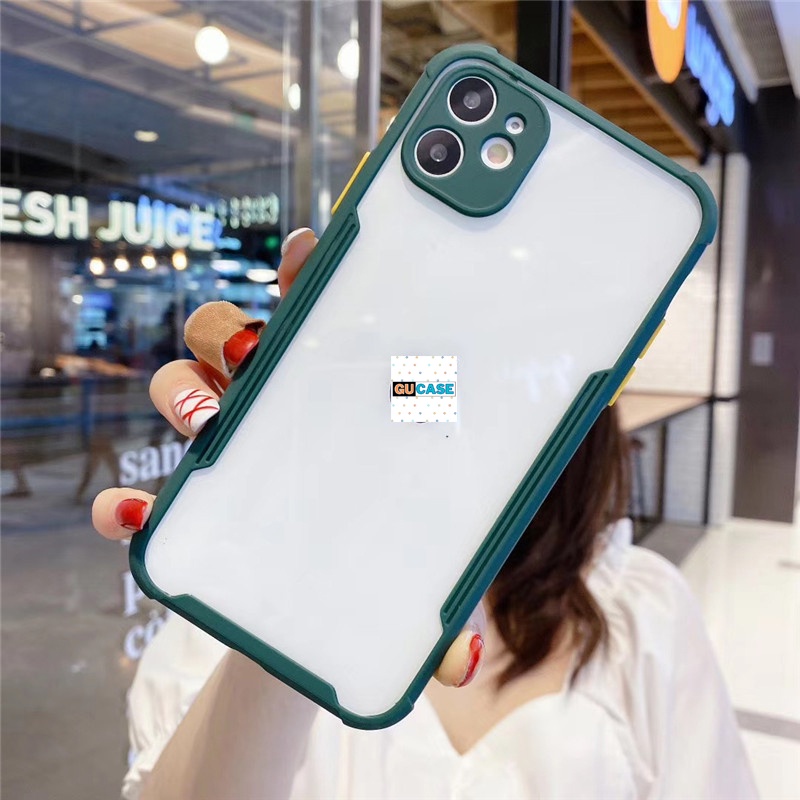 Ốp Lưng Iphone 7 Plus/8plus/xr/xs max/11 pro/11pro max/12 mini/12 pro/12Promax Chống Sốc Lưng Trong suốt GCIP03 | GuCase