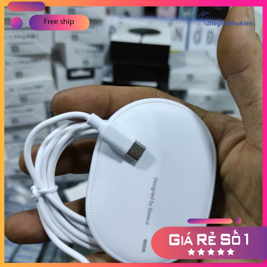 Đế Sạc Nhanh Không Dây 15W Có Nam Châm Cho Iphone 12/12Pro/Max Chính Hãng Baseus