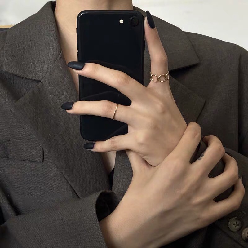 Nhẫn Nữ Mảnh Kim Loại Nhiều Mẫu Đính Đá Đính Ngọc Cá Tính Cực Xinh Hot Trend UMI GJ115-12