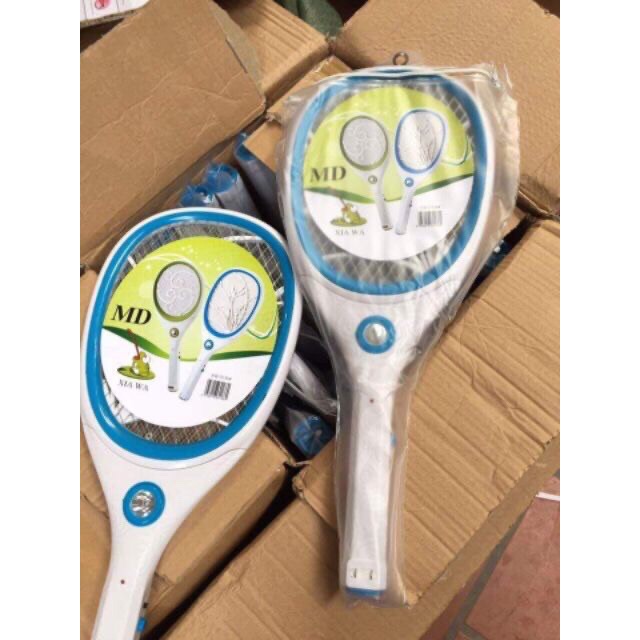 Vợt muỗi sạc tích điện cao cấp kèm đèn sáng.