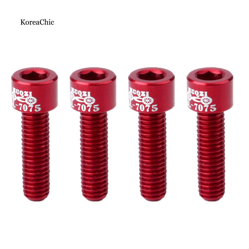 Set 4 ốc vít vặn cho tay lái xe đạp chất liệu hợp kim nhôm
