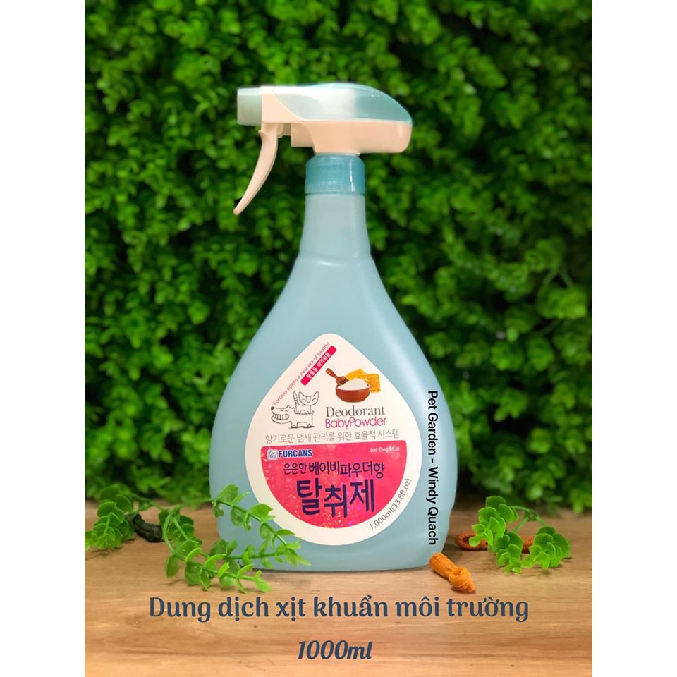 XỊT SÁT KHUẨN & KHỬ MÙI HÔI KHU VỰC CHÓ MÈO FORCAN