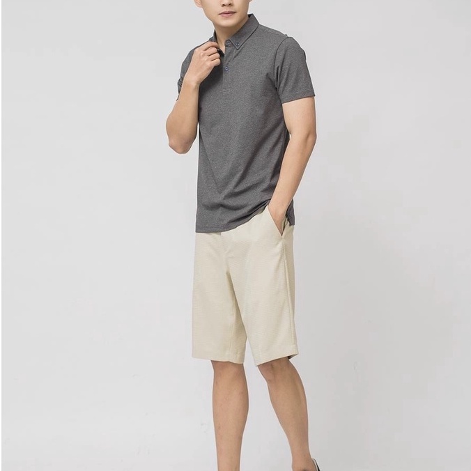 Áo thun polo nam Aristino APS016S9 phông ngắn tay có cổ bẻ dáng slim fit ôm nhẹ trơn màu vải cotton cao cấp mềm mát