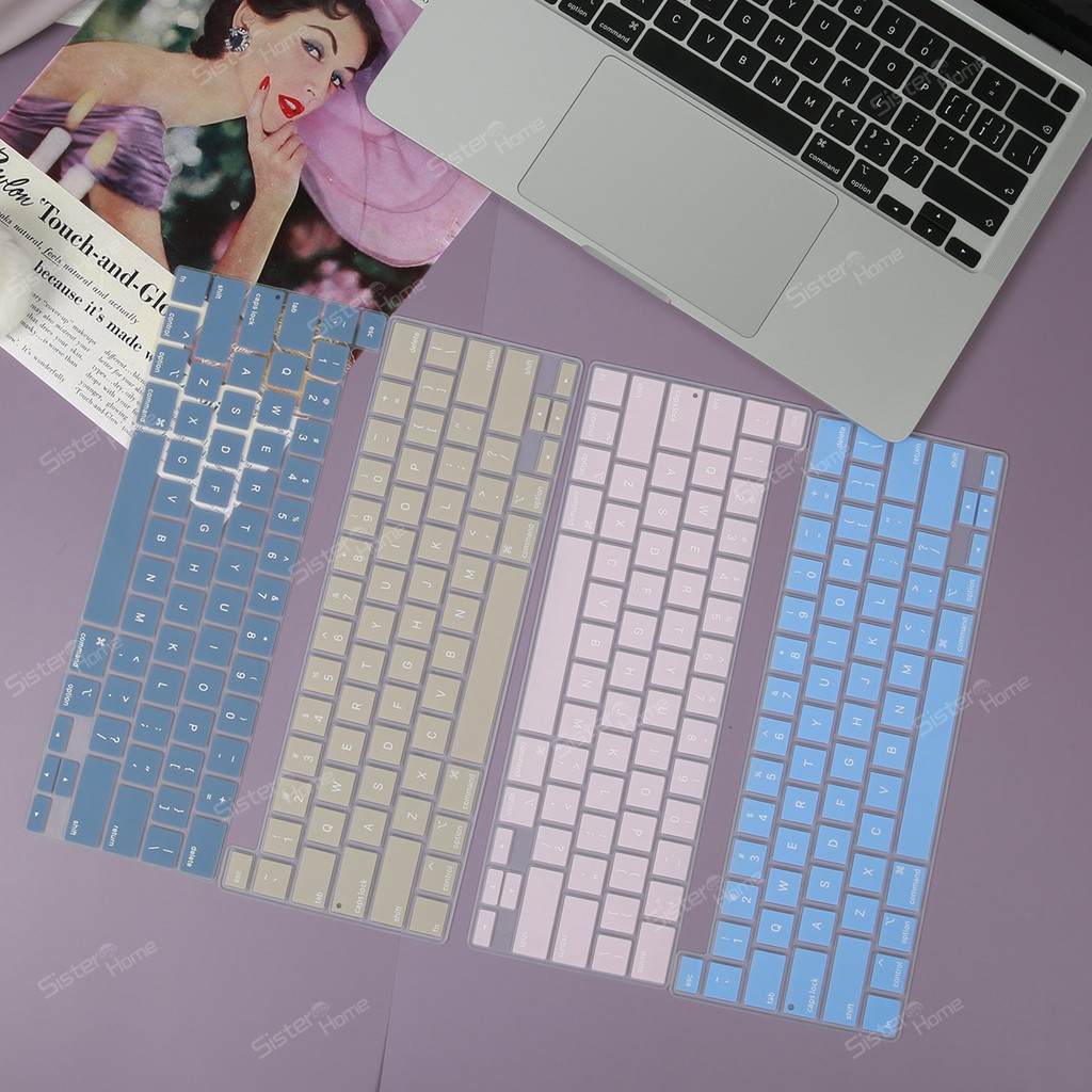 Miếng phủ bàn phím laptop bằng silicon cho Macbook Pro 13.3 M1 A2338 A2289 A2251 Pro16 A2141