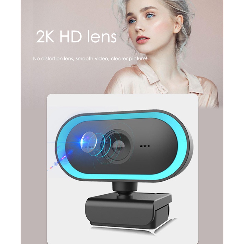 Webcam Usb 2k Có Đèn Và Micro Cho Máy Tính | BigBuy360 - bigbuy360.vn