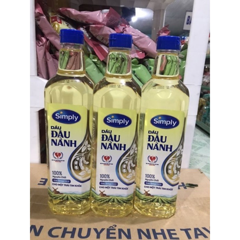 Dầu nành Simply 1L/ dầu ăn Simply