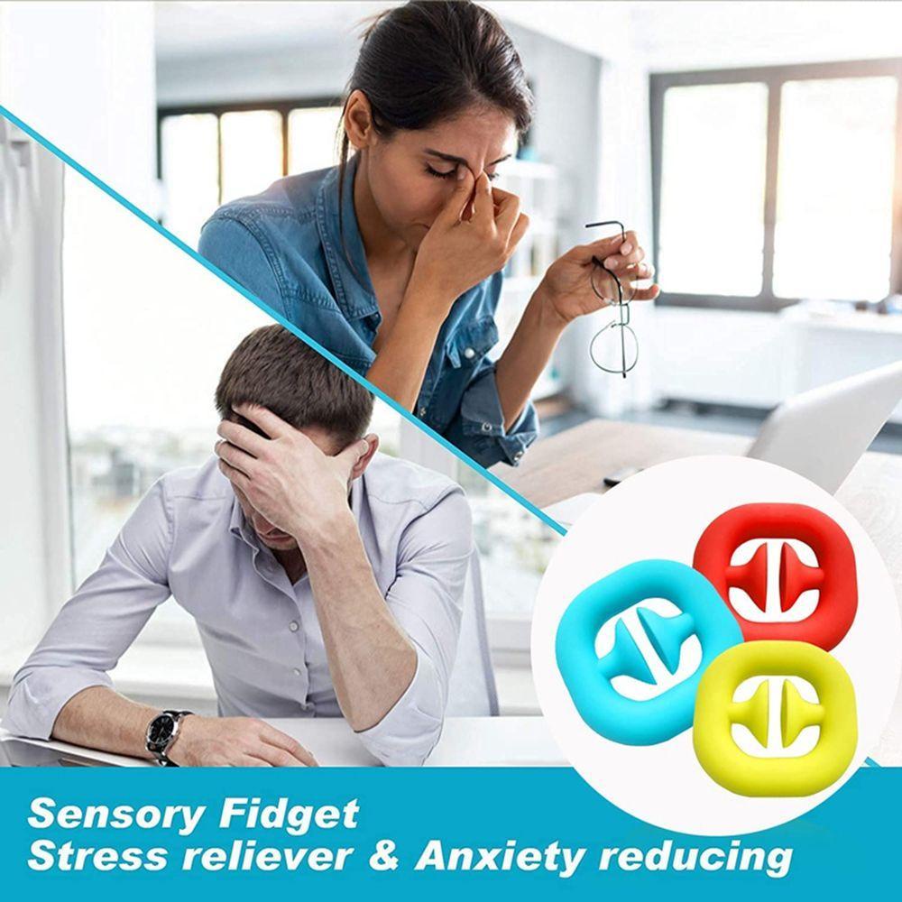 Đồ Chơi Bóp Giảm Căng Thẳng Bằng Silicone Nhiều Màu Sắc Cho Trẻ Em Và Người Lớn