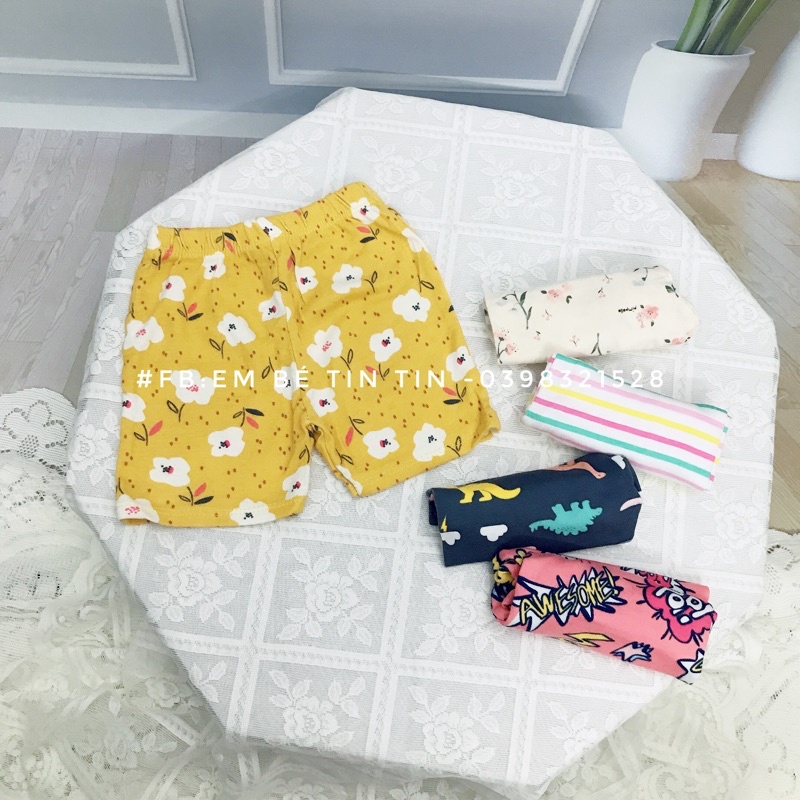 Set 5 quần đùi cotton cho bé (6-8kg)