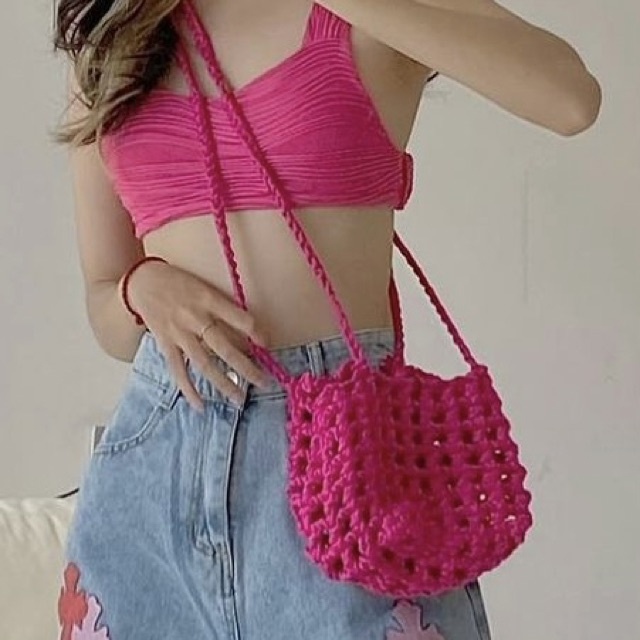 Túi đeo chéo đan móc thủ công handmade