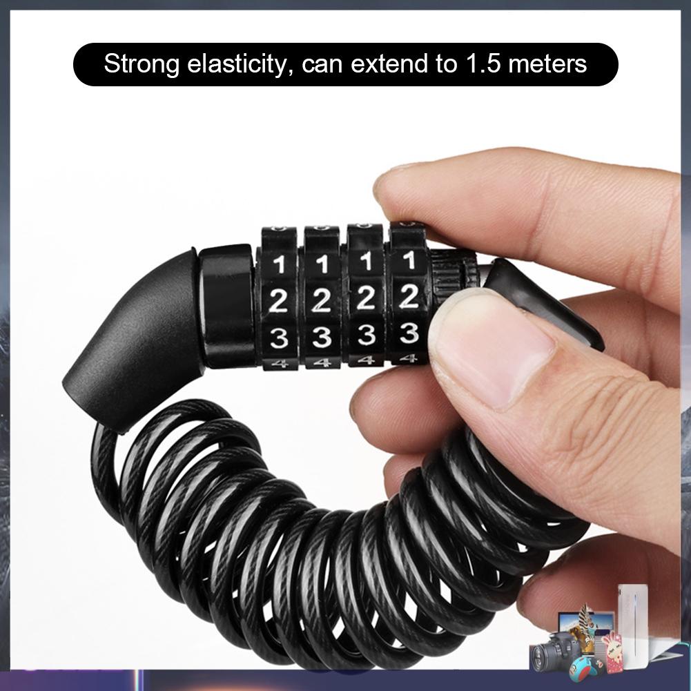 Dây Khóa Mũ Bảo Hiểm Chống Trộm 4 Số An Toàn Dành Cho Xe Đạp Leo Núi