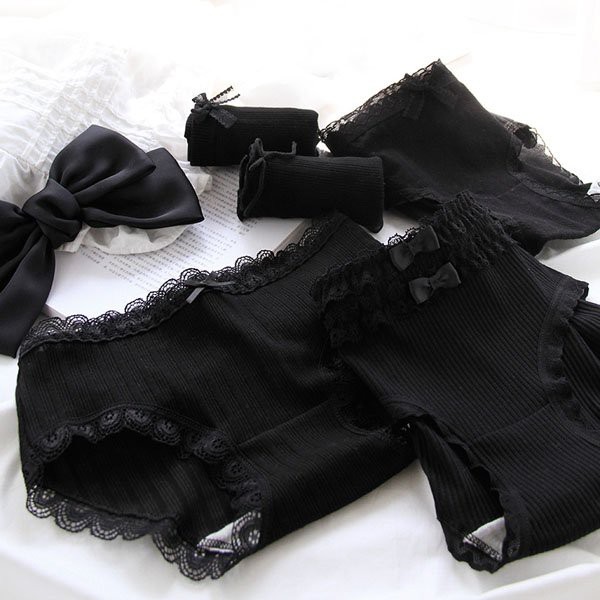 Quần Lót 5 Kiểu Nơ Màu Đen Cute Cực Đẹp 01