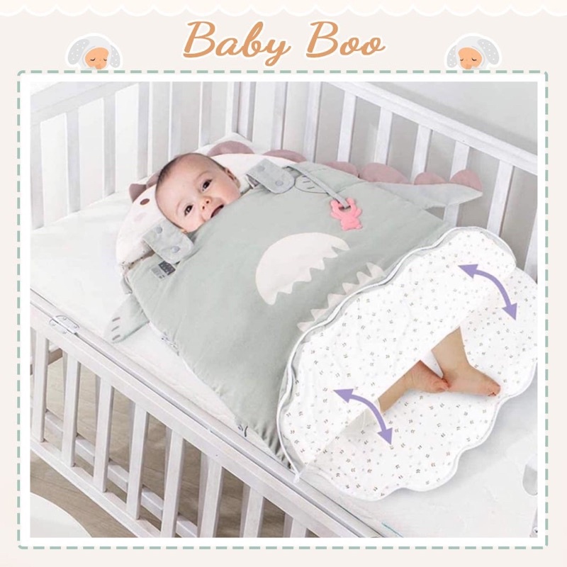 Túi ngủ mùa đông lót bông siêu ấm 0-12m [ babyboo]