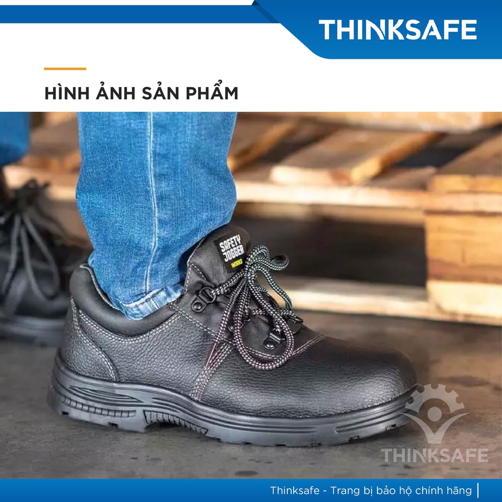 Giày Jogger Rena da thật chống đinh, chống nước Giày công trình thể thao thời trang cao cấp chính hãng - THINKSAFE