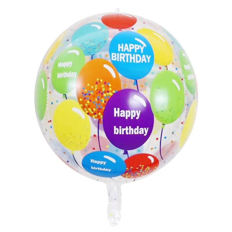 Bong Bóng 4D Chữ Happy Birthday Nhiều Màu Sắc Phong Cách Hàn Quốc - Yori Party