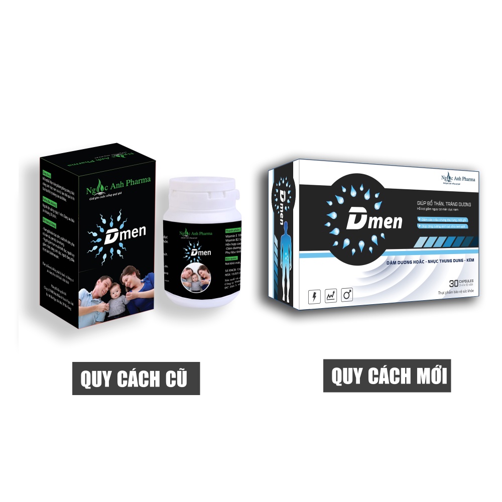 (MẪU MỚI. DATE 2024) Combo 2 Hộp Dmen Tăng Cường Chất Lượng Tinh Trùng