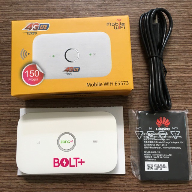 Bộ Phát Wifi 4G Huawei E5573 Bản Quốc Tế Tốc Độ 150Mbps Cực Nhỏ Gọn - Huawei ZONG 4G E5573