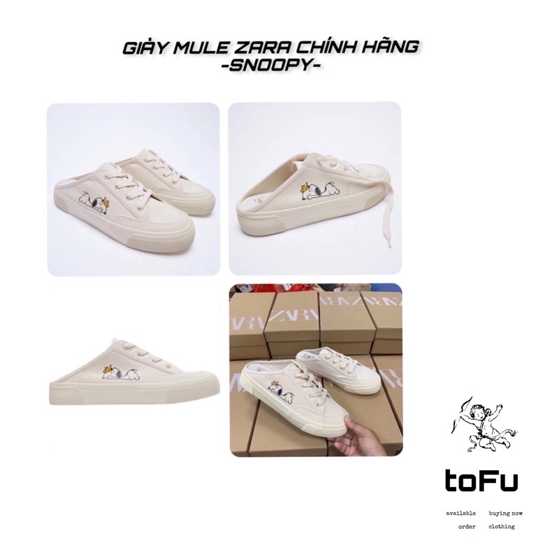 Giày ZARA MULE SIÊU HOT- SNOOPY - Chính hãng 100%