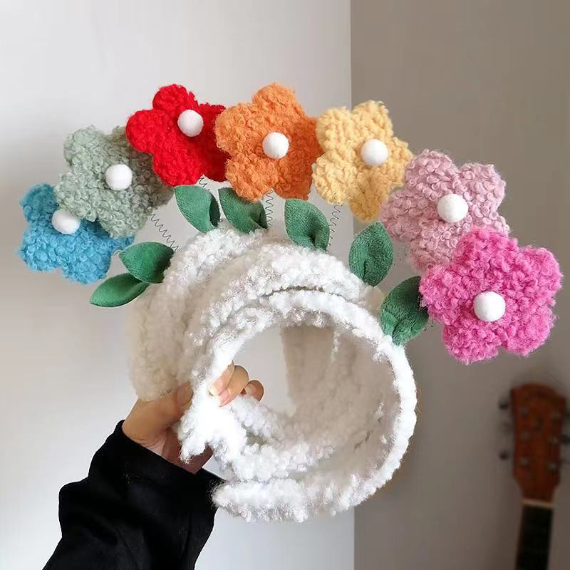 Băng Đô Rửa Mặt Hình Sừng Hươu Và Bông Hoa Dễ Thương Phong Cách Hàn Quốc Dành Cho Nữ