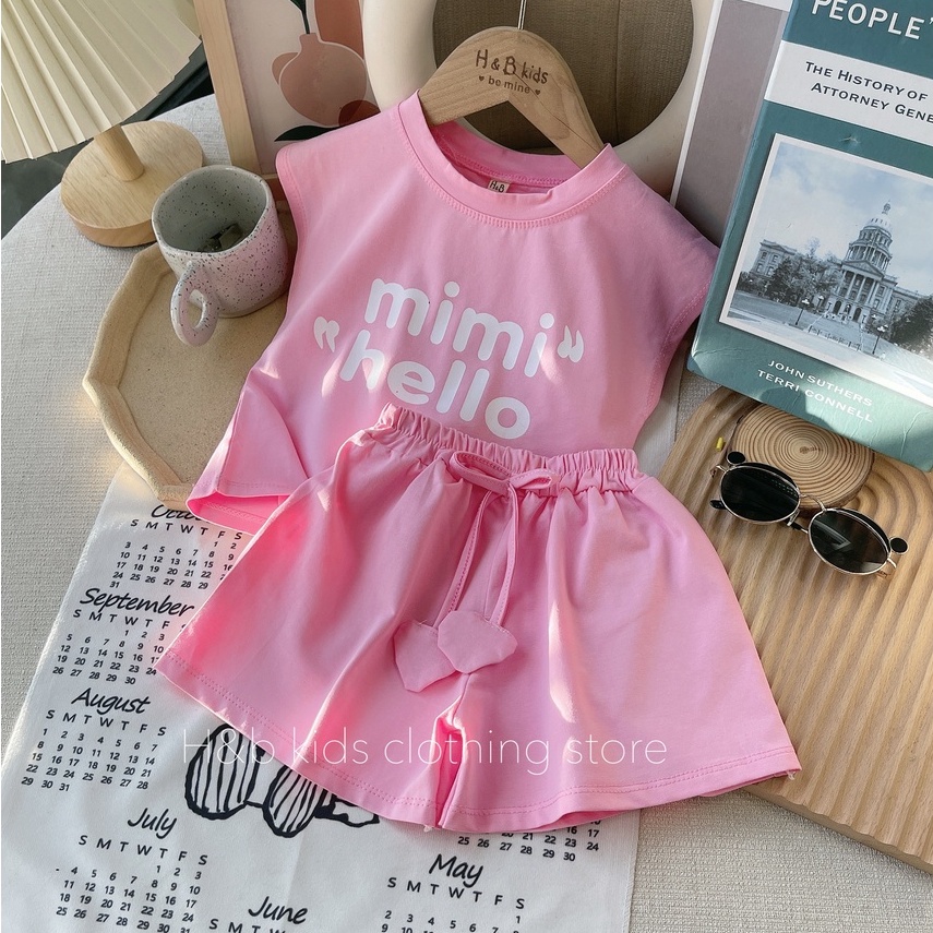 Đồ Bộ Bé Gái Minky Mom Vải Cotton, Bộ Cộc Tay Cho Bé Mặc Nhà, Bộ Quần Áo Trẻ Em Dễ Thương Mùa Hè - T19