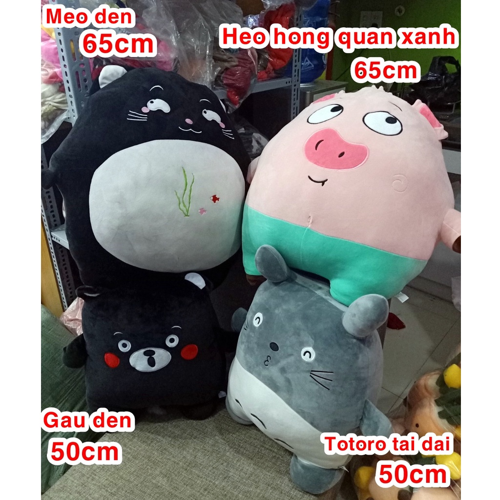 Thú bông gấu bông quà tặng hoạt hình nhiều mẫu totoro,heo,mèo