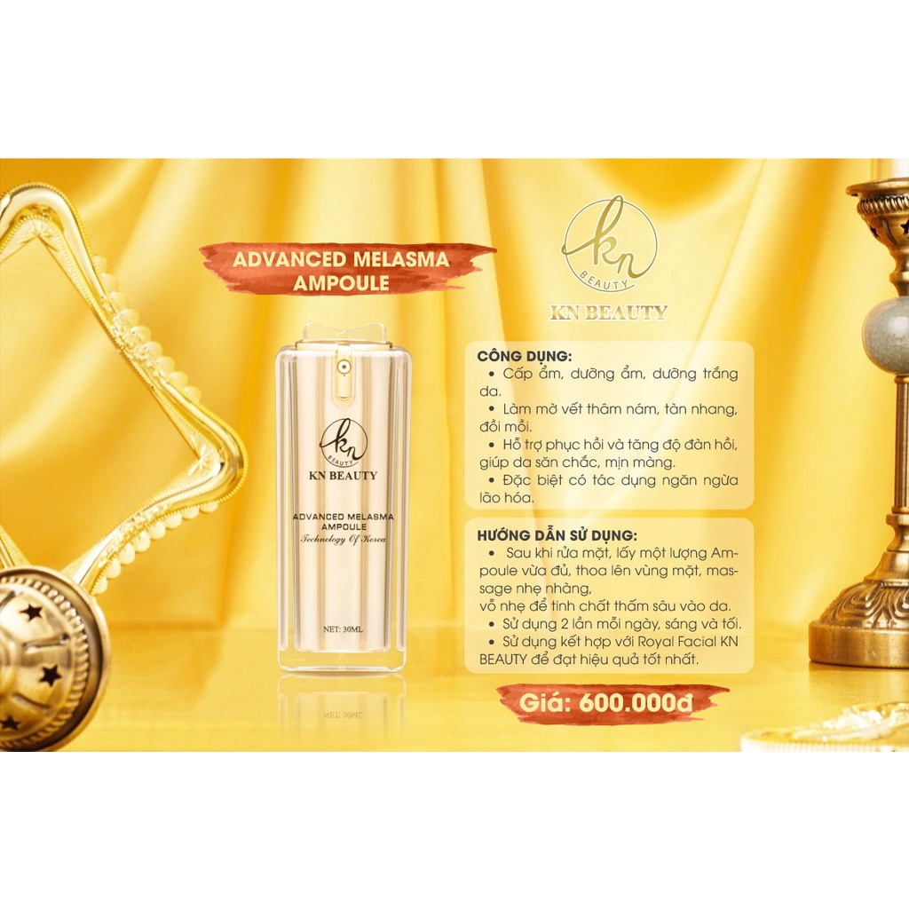 Bộ 3 bước chăm sóc da lão hóa Royal KN Beauty: Gel tẩy tế bào chết +tinh chất dưỡng + kem dưỡng (tặng son+ gel rửa tay)