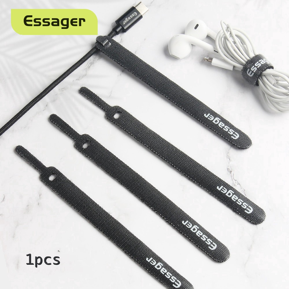 Dải băng quấn dây cáp Essager giúp sắp xếp quản lý bảo vệ dây cáp tai nghe/ chuột/ cáp sạc dành cho điện thoại di động