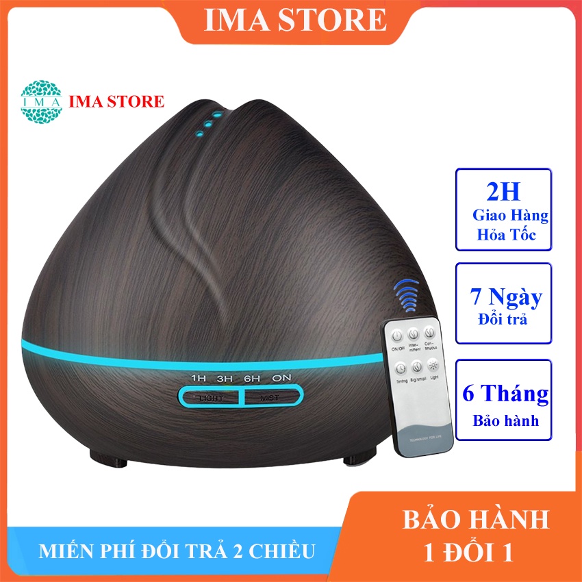 Máy Khuếch Tán Tinh Dầu Phun Sương Búp Sen Dung Tích 550ML Có Chế Độ Tự Ngắt Khi Hết Nước Bù Ẩm Phòng Điều Hòa
