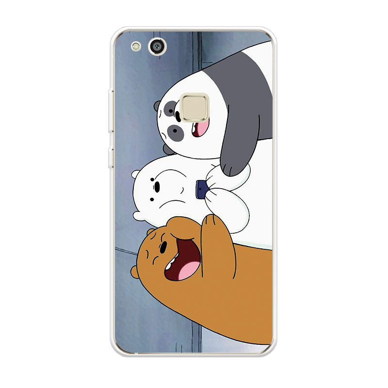 Ốp Lưng TPU Mềm Huawei P8 P9 P10 Lite  Three Bare Bears 3