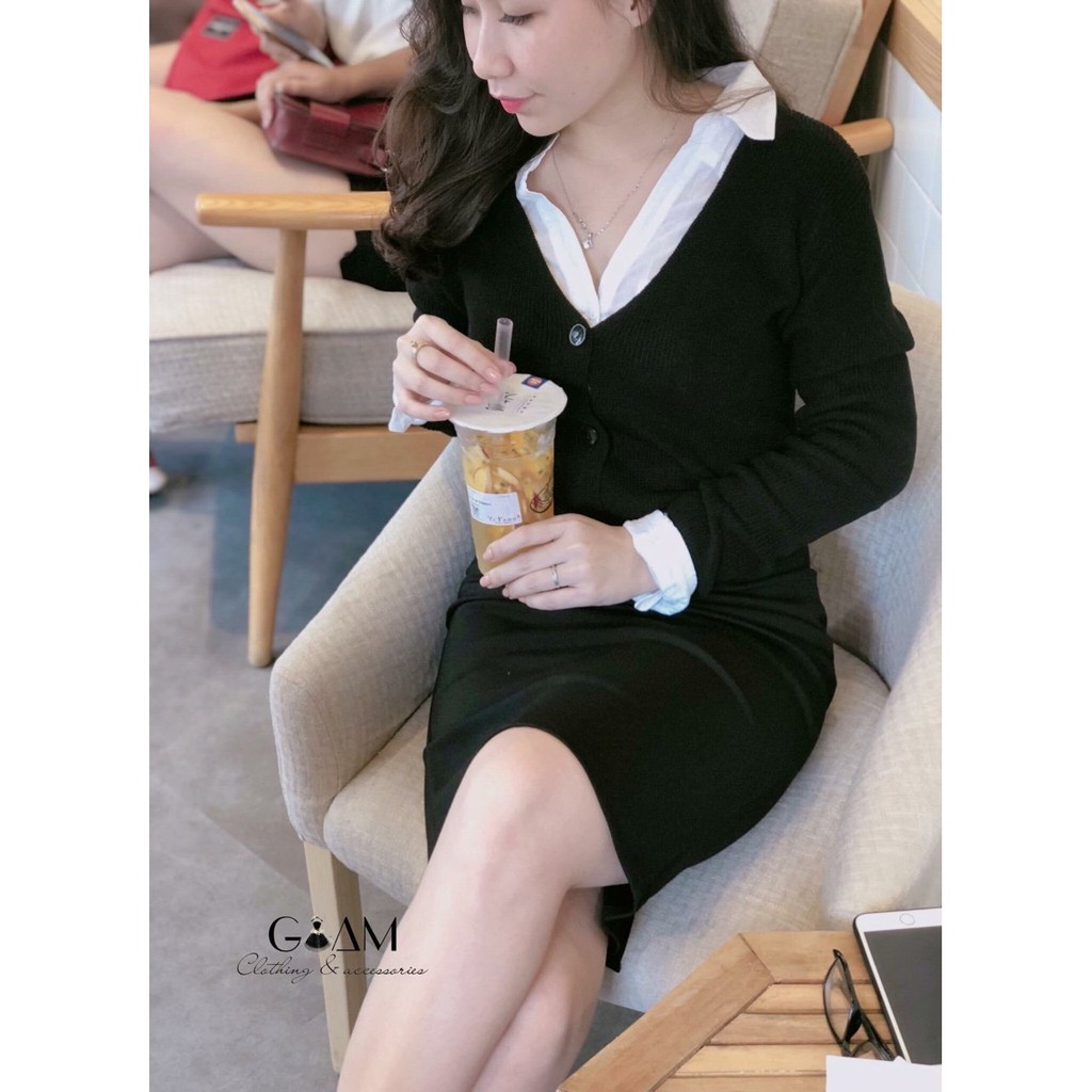 Chân váy bút chì cao cấp, lưng thun, chân váy công sở tôn dáng, chất vải co giãn tốt, có xẻ sau | BigBuy360 - bigbuy360.vn