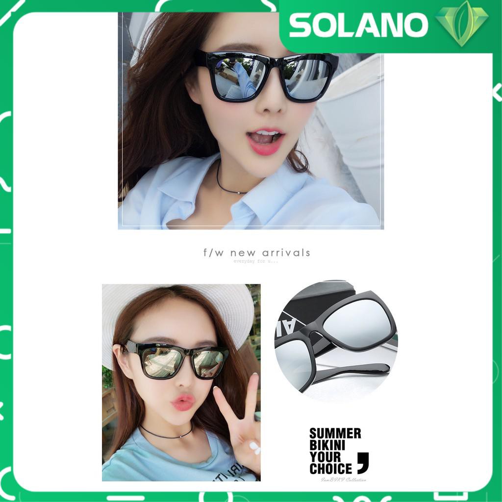 Kính Mát Nam Nữ SOLANO Kính Thời Trang Nam Nữ Mắt Tráng Gương Chống Tia UV FA-001010