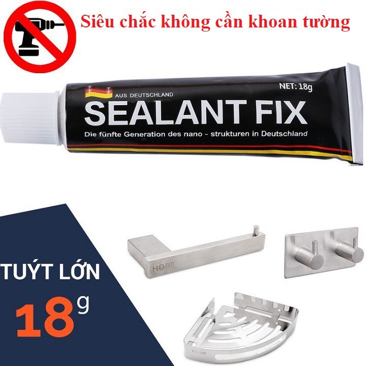 Keo dán INOX Sealant Fix - Keo dán kệ nhà tắm - kệ nhà bếp - Keo dán mọi bề mặt tường, gạch, gỗ đa năng