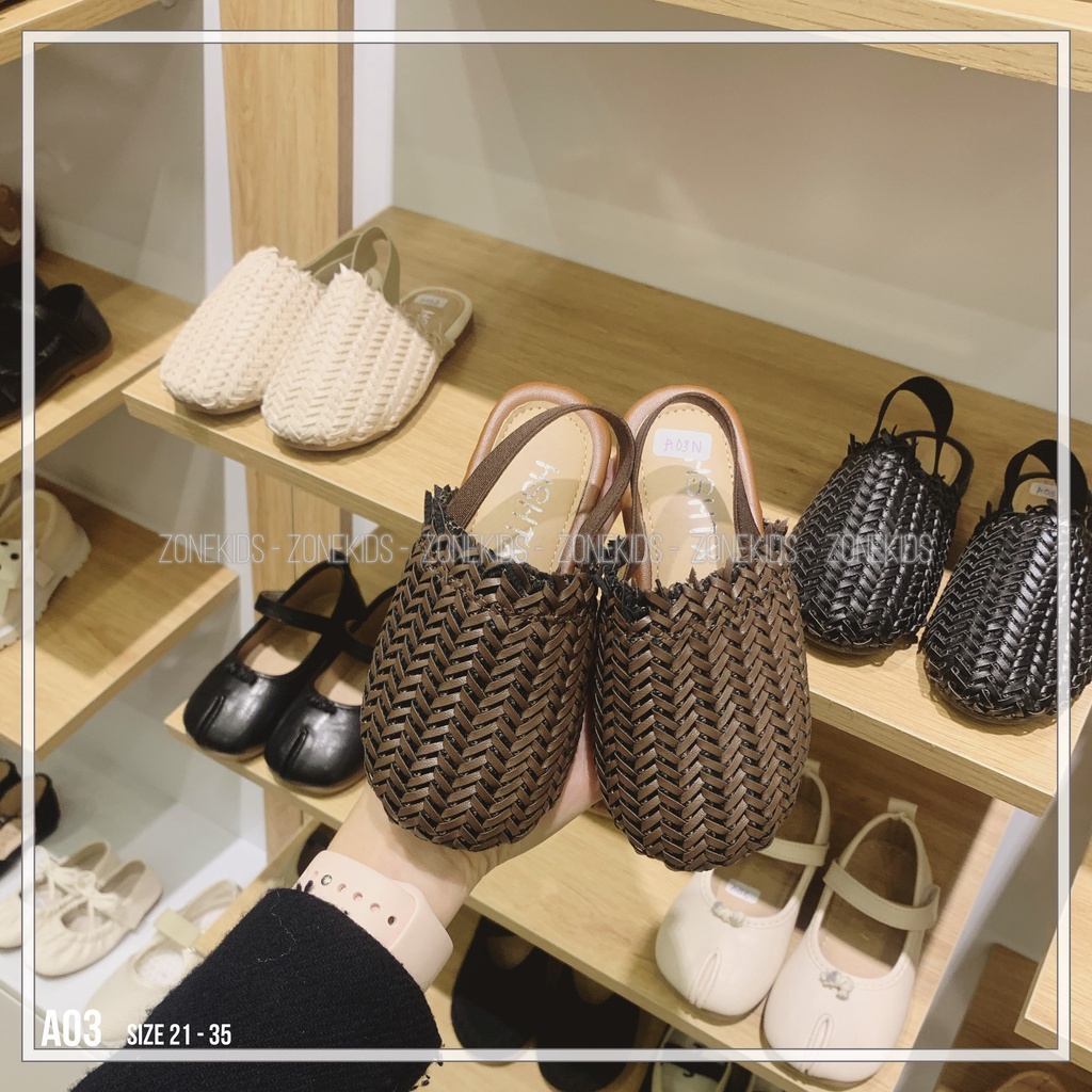 Dép cói phối quai chun cho bé gái Zonekids - A03