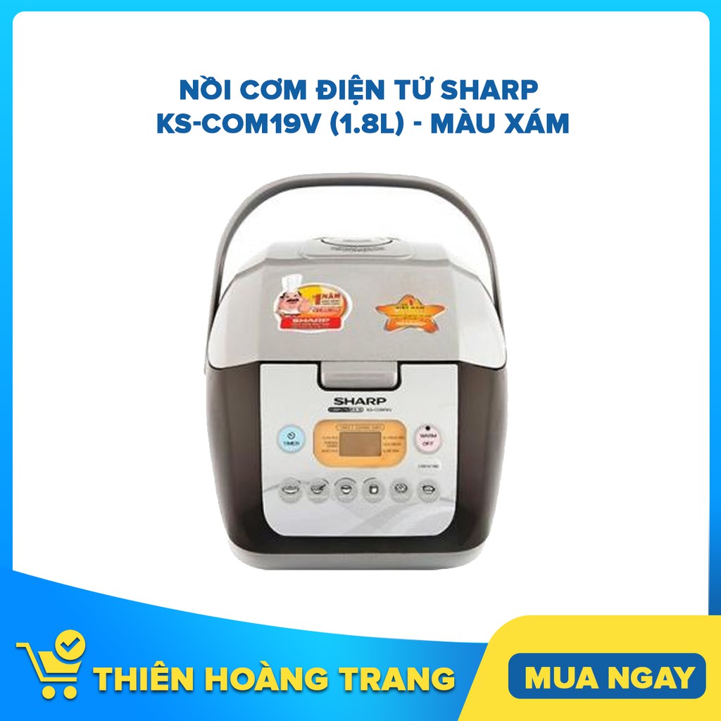 Nồi Cơm Điện Tử Sharp KS-COM19V (1.8L) - Chỉ giao khu vực HCM