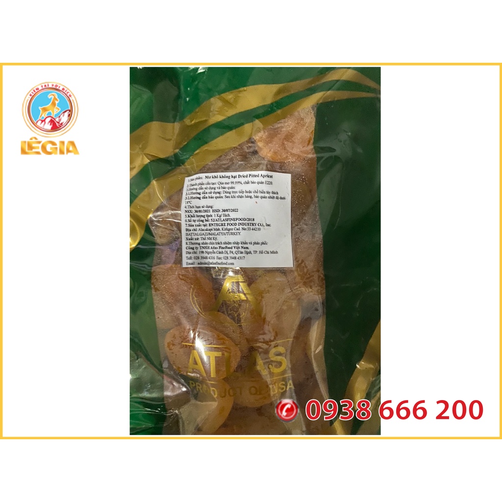 Mơ khô không hạt Driced Apricots 1KG