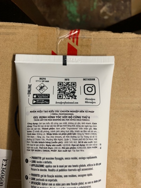 Gel định hình tóc với độ cứng thứ 6 loreal