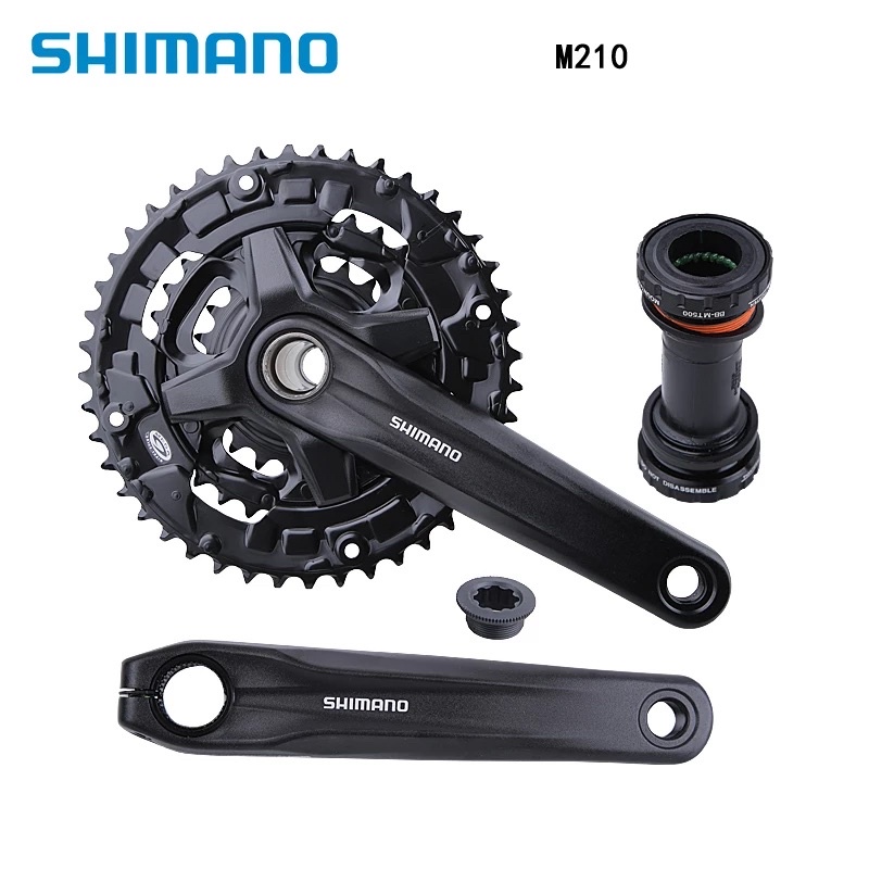 Bộ đùi đĩa Shimano MT-210 (22,32,44T) cốt rỗng kèm BB MT-500