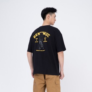  Áo Thun BOO Nam Oversize Dáng Rộng 100% Cotton Cao Cấp In Graphic Đen Như Mực