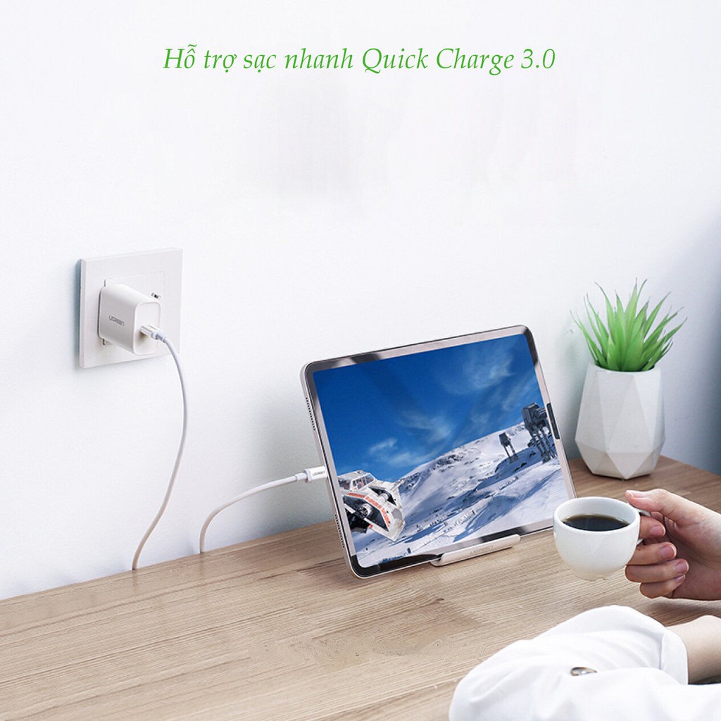 Cáp sạc nhanh Type C UGREEN US264 | Sạc nhanh dòng 3A |Vỏ bện nylo|Đầu hợp kim tản nhiệt tốt | Bảo hành 18 tháng 1 đổi1