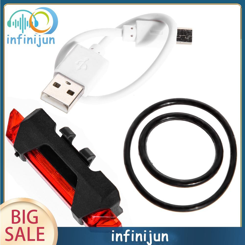 Đèn Led Chiếu Hậu Sạc Qua Usb Tiện Lợi Chống Thấm Nước Cho Xe Đạp