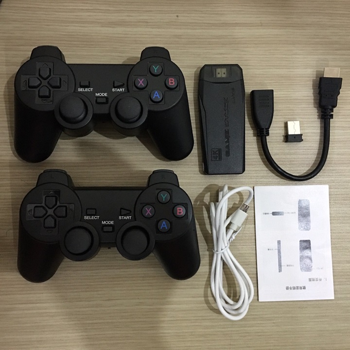 Máy Chơi Game Stick 4K HDMI không dây tải thêm pes1-2020, bóng đá nhật, rồng đen mortal kombat