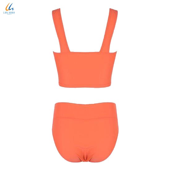 Bộ đồ bơi hai mảnh nữ Lan Hạnh áo hai dây quần sịp Cam 20066-CA201