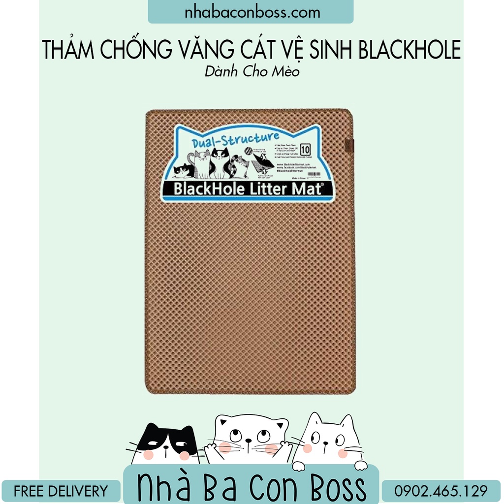 [Mã PET50K giảm Giảm 10% - Tối đa 50K đơn từ 250K] Thảm Chống Văng Cát Vệ Sinh Cho Mèo Blackhole